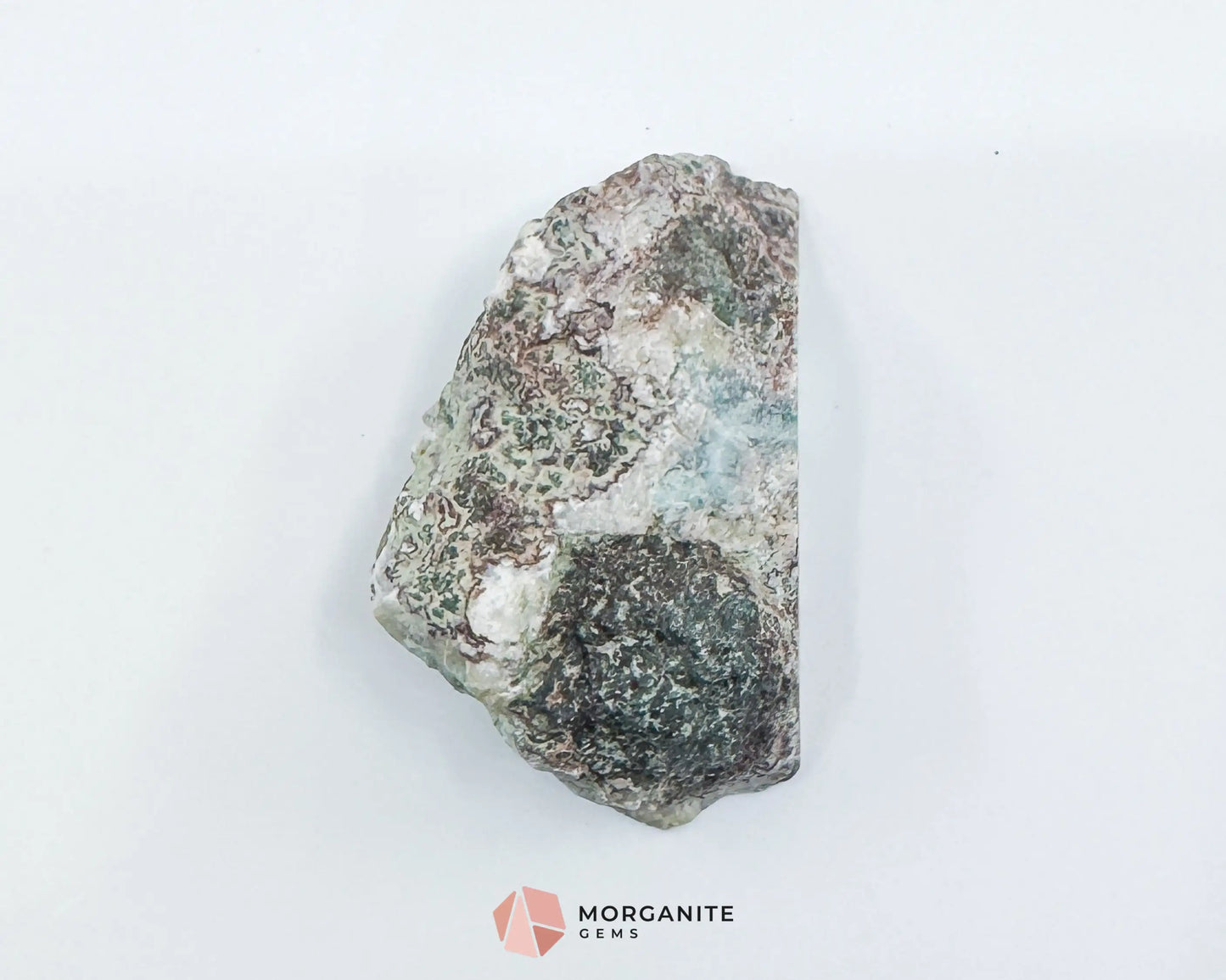 Raw Larimar with One Polished Side No. 12 | Large Rare Stone of Atlantis Crystal from the Dominican Republic