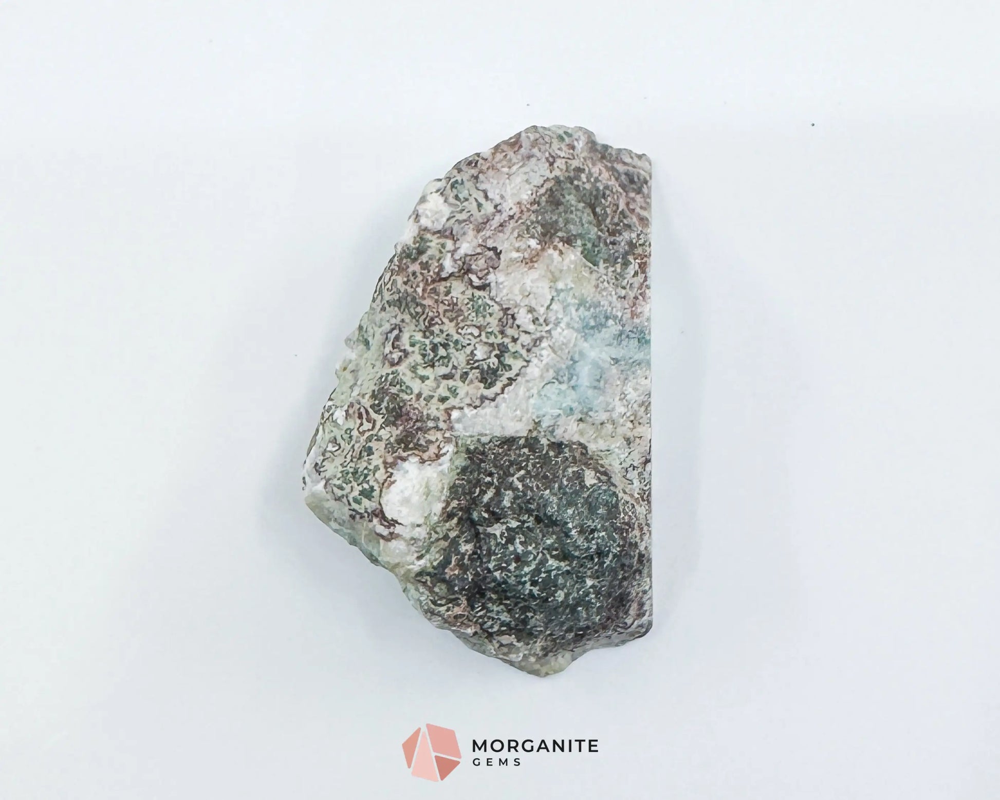 Raw Larimar with One Polished Side No. 12 | Large Rare Stone of Atlantis Crystal from the Dominican Republic