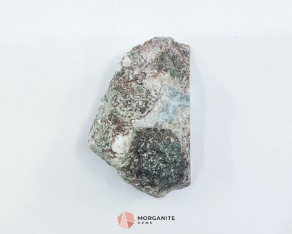 Raw Larimar with One Polished Side No. 12 | Large Rare Stone of Atlantis Crystal from the Dominican Republic