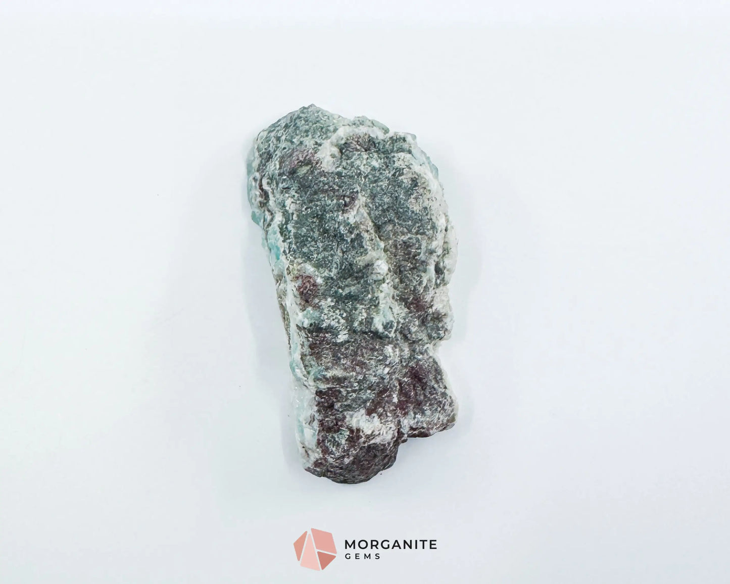 Raw Larimar with One Polished Side No. 17 | Rare Dominican Stone of Atlantis Crystal for Peace Healing & Feminine
