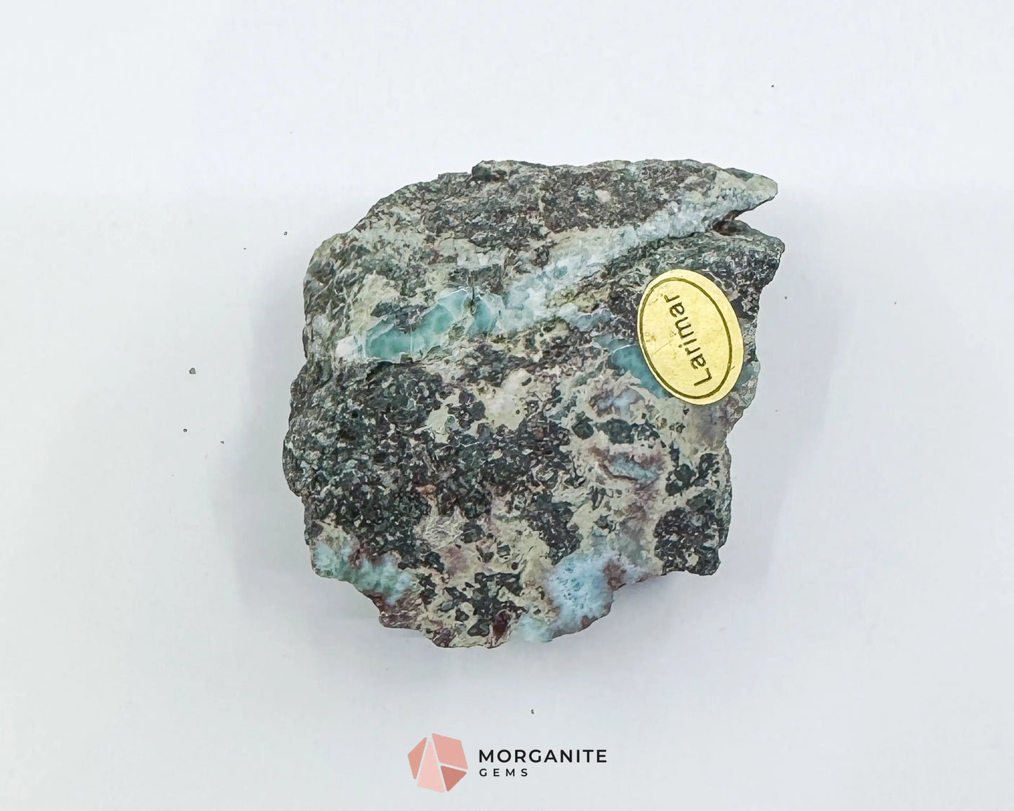 Raw Larimar with One Polished Side – No. 2 | Rare Caribbean “Stone of Atlantis” - Metaphysical Crystals