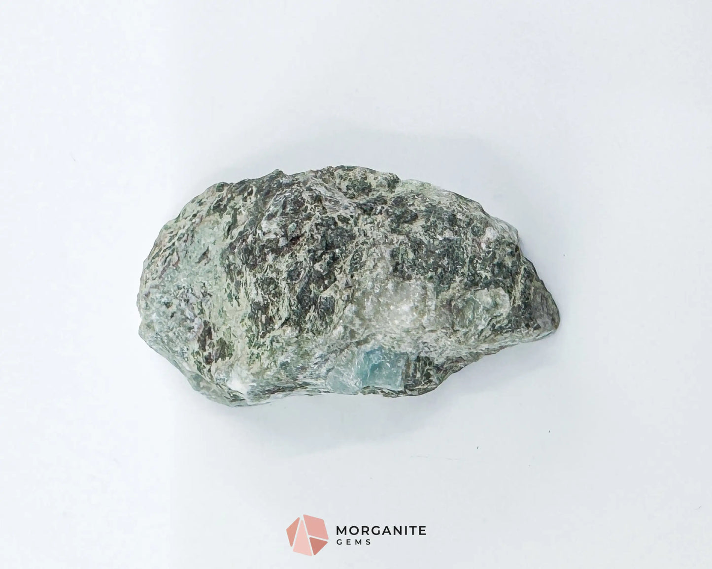 Raw Larimar with One Polished Side No. 21 | Rare Dominican Stone of Atlantis Crystal for Calm Healing & Feminine Energy
