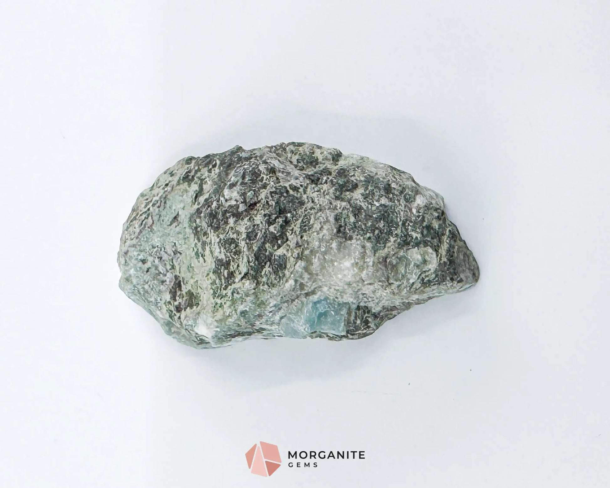 Raw Larimar with One Polished Side No. 21 | Rare Dominican Stone of Atlantis Crystal for Calm Healing & Feminine Energy