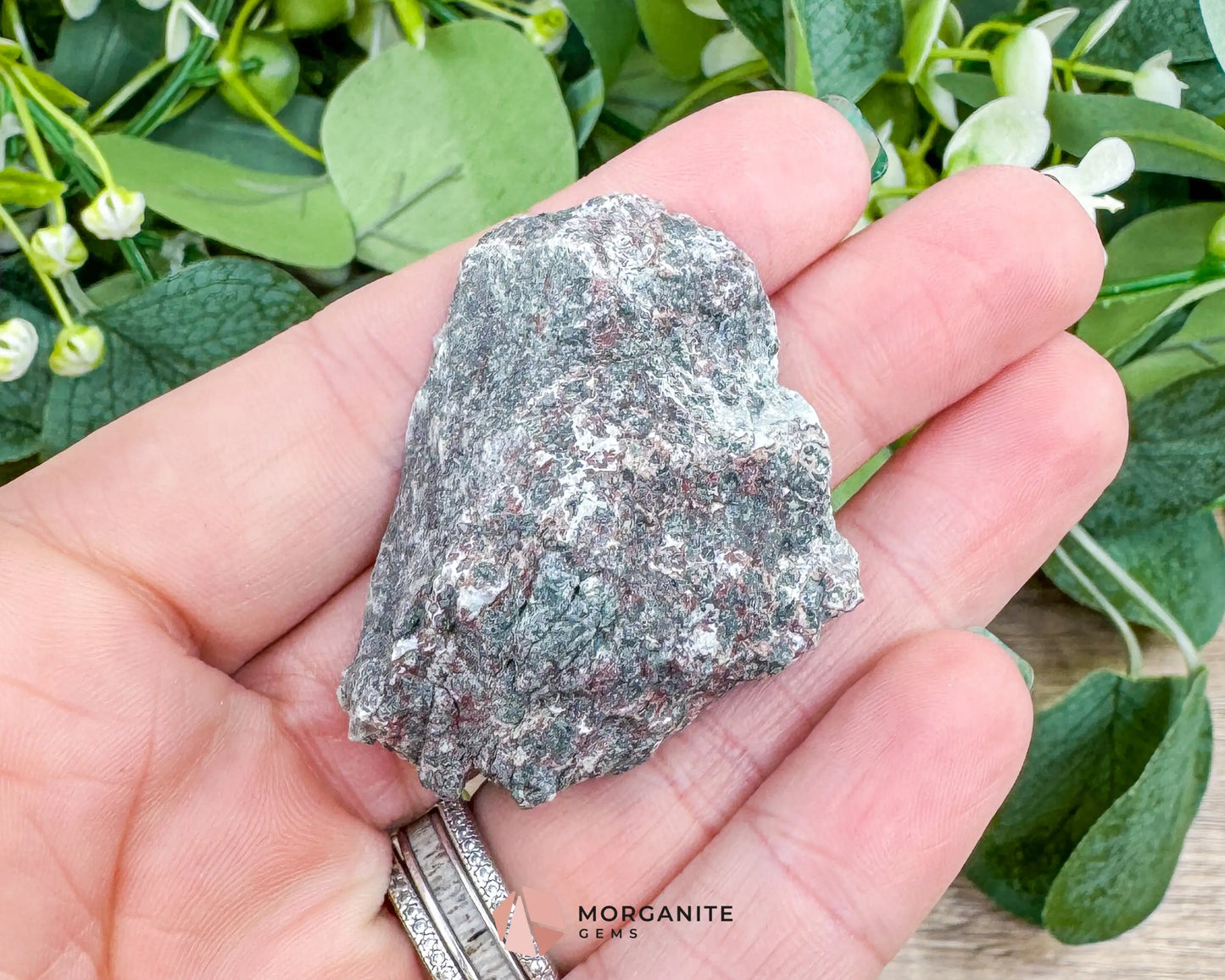 Raw Larimar with One Polished Side No. 23 | Rare Dominican Stone of Atlantis Crystal for Peace Healing & Intuition