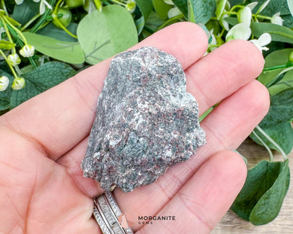Raw Larimar with One Polished Side No. 23 | Rare Dominican Stone of Atlantis Crystal for Peace Healing & Intuition