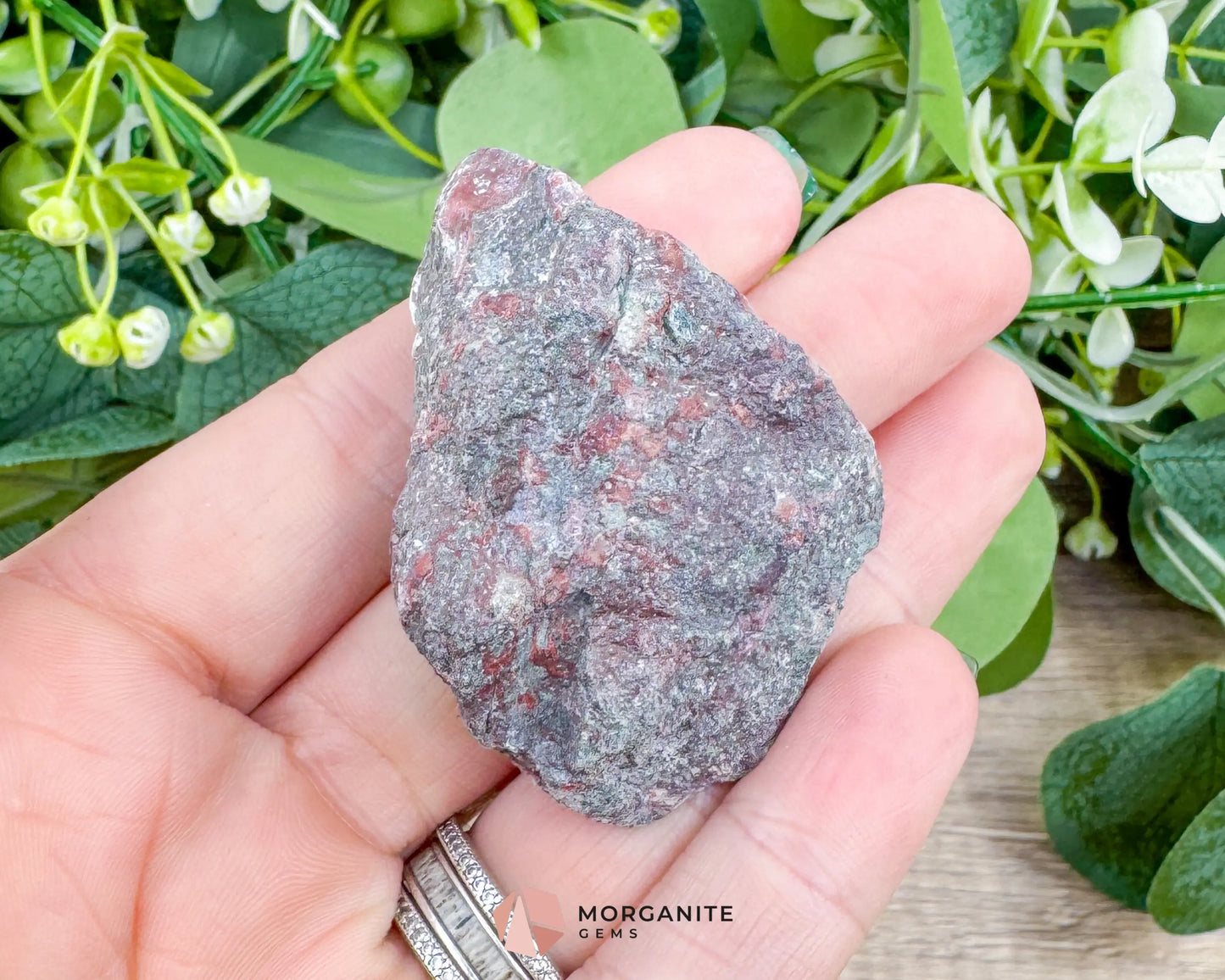 Raw Larimar with One Polished Side No. 27 | Rare Stone of Atlantis Crystal from Dominican Republic for Calm