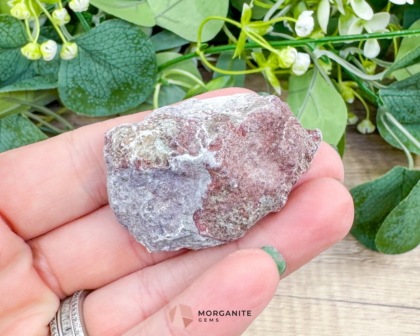 Raw Larimar with One Polished Side No. 33 | Rare Dominican Stone of Atlantis Crystal for Feminine Energy & Emotional
