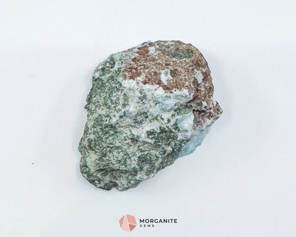 Raw Larimar with One Polished Side No. 8 | Large Rare Stone of Atlantis Crystal from the Dominican Republic