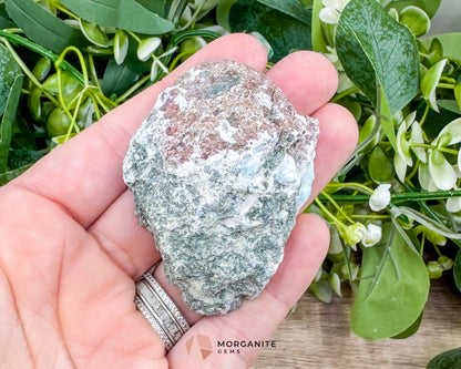 Raw Larimar with One Polished Side No. 8 | Large Rare Stone of Atlantis Crystal from the Dominican Republic