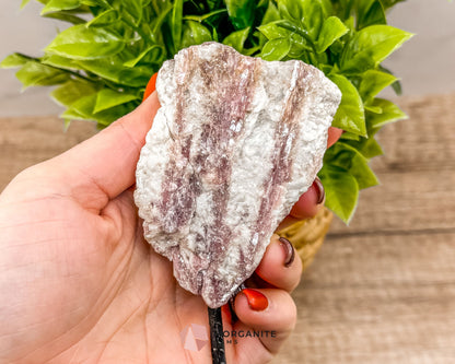 Raw Pink and White Tourmaline on Metal Stand – Healing Crystal for Love, Balance & Emotional Support-Morganite Gems