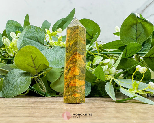 Realgar Tower – 4’’ Polished Crystal Point for Manifestation Insight & Transformation - Metaphysical Crystals