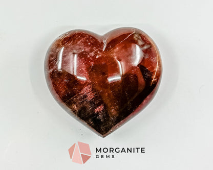 Red Agate Heart – Grounding and Protective Crystal for Emotional Strength and Balance-Morganite Gems