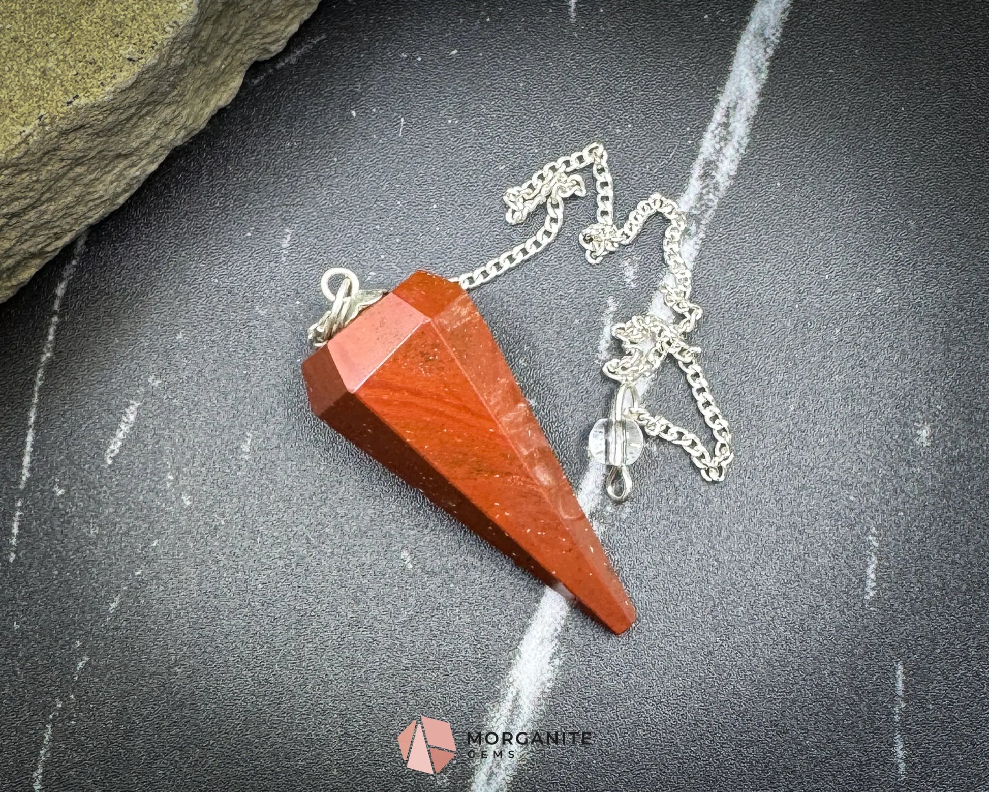 Red Jasper Pendulum for Courage Stability & Grounded Energy - Metaphysical Crystals