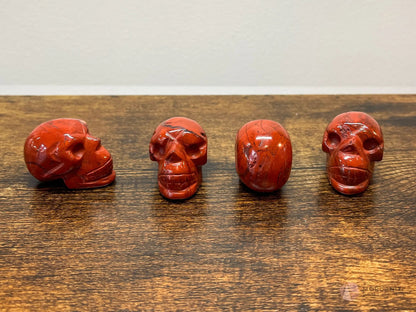 Red Jasper Skull Carving-Morganite Gems