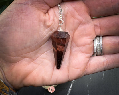 Red Tiger’s Eye Crystal Pendulum for Motivation Passion & Focus - Metaphysical Crystals
