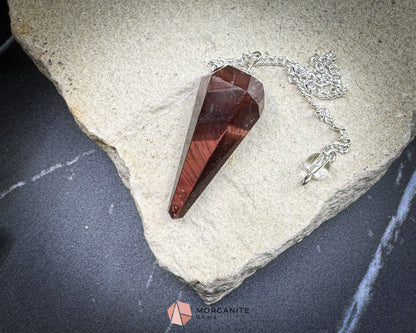 Red Tiger’s Eye Crystal Pendulum for Motivation Passion & Focus - Metaphysical Crystals
