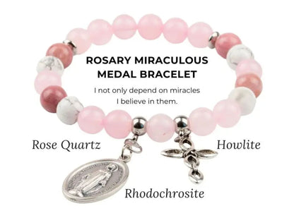 Rosary Bracelet-Morganite Gems