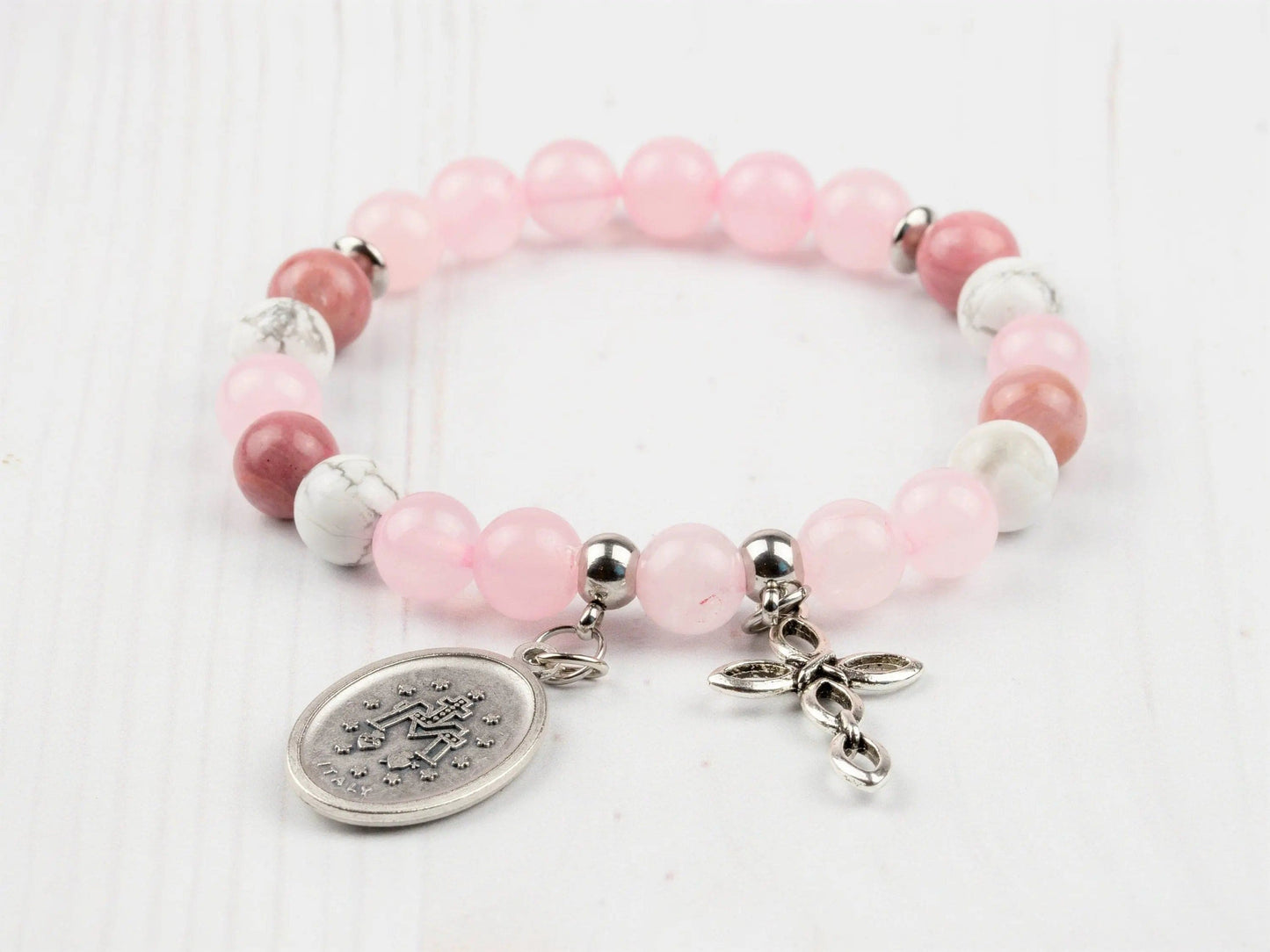 Rosary Bracelet-Morganite Gems