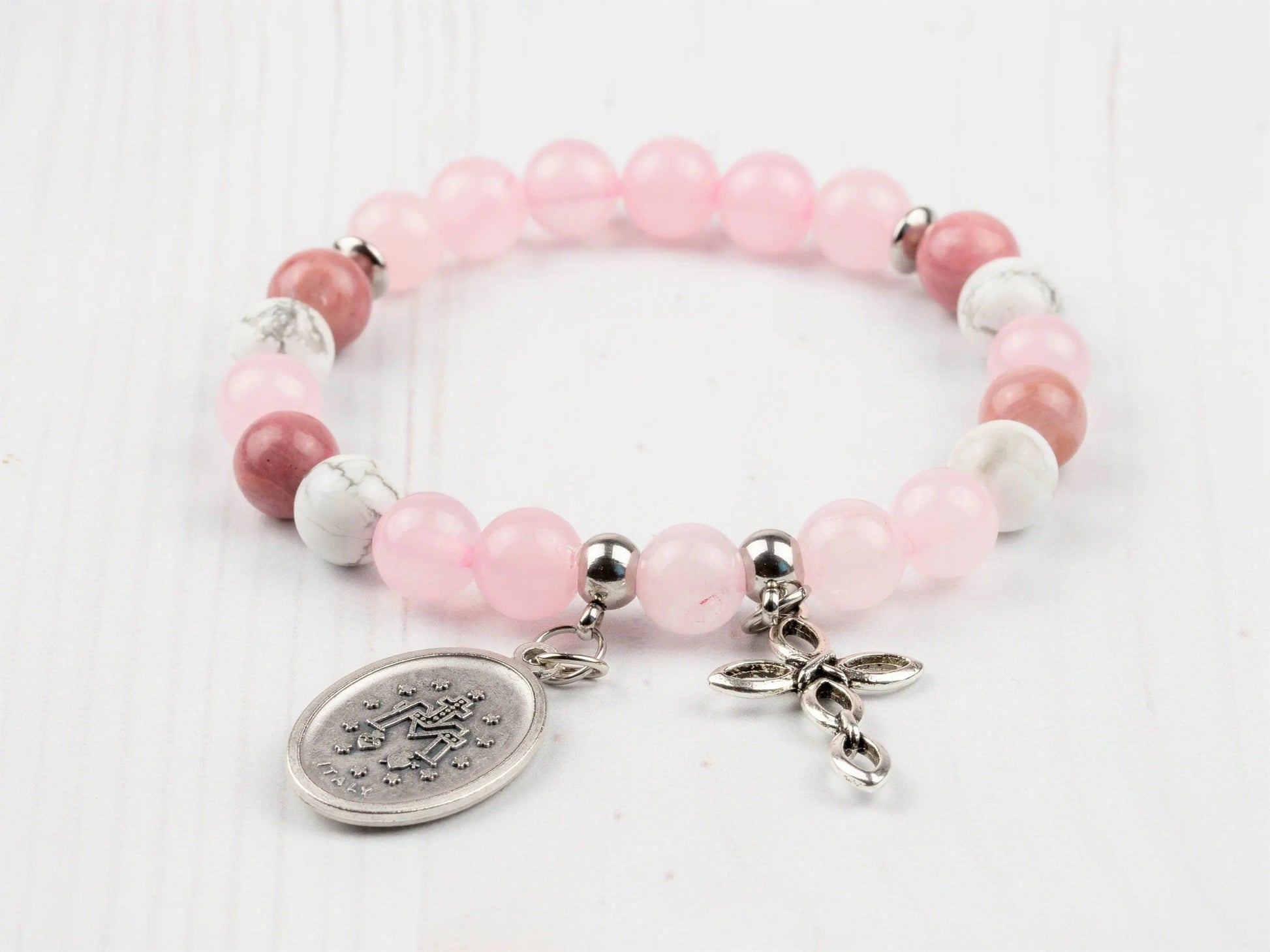 Rosary Bracelet-Morganite Gems