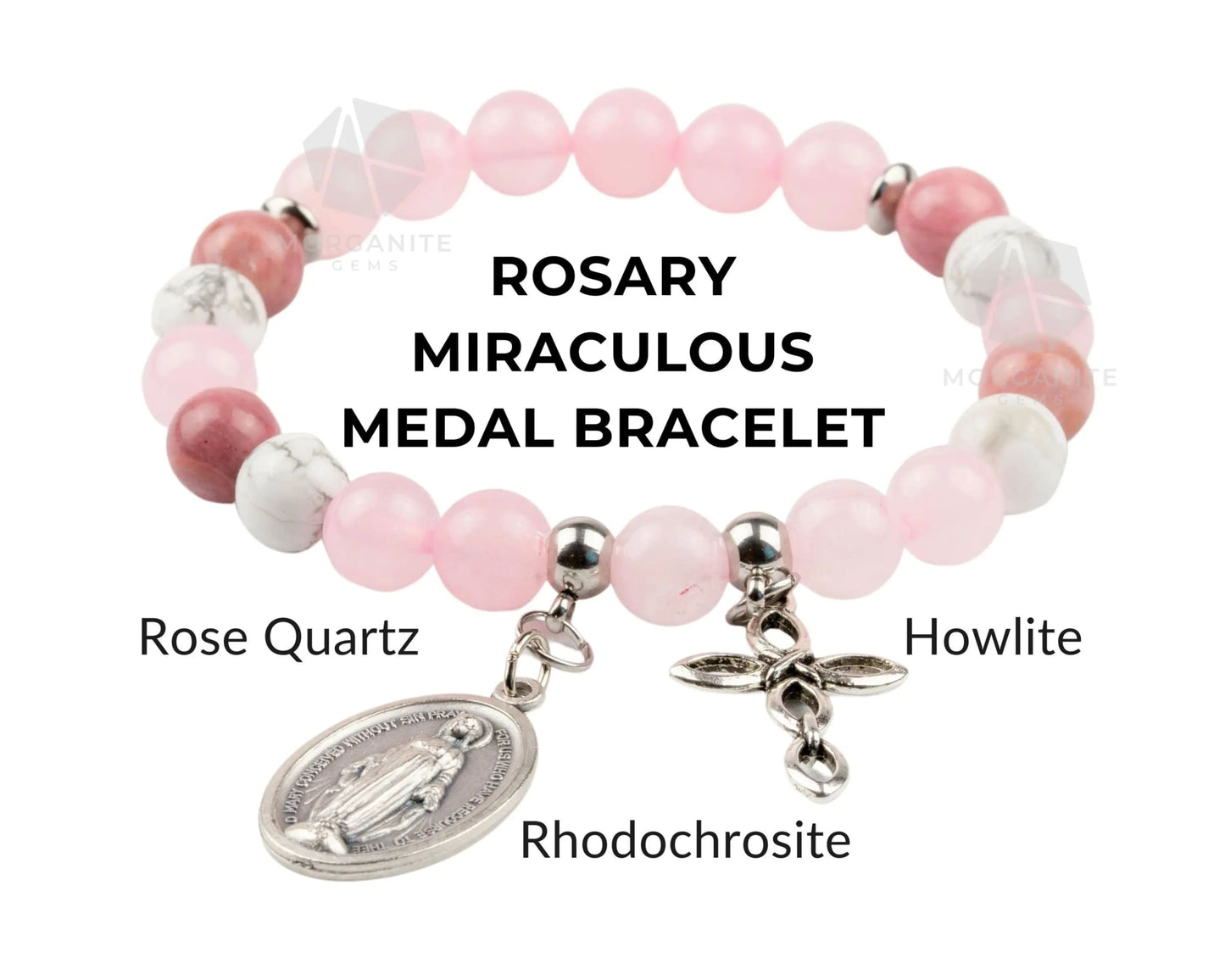 Rosary Bracelet-Morganite Gems