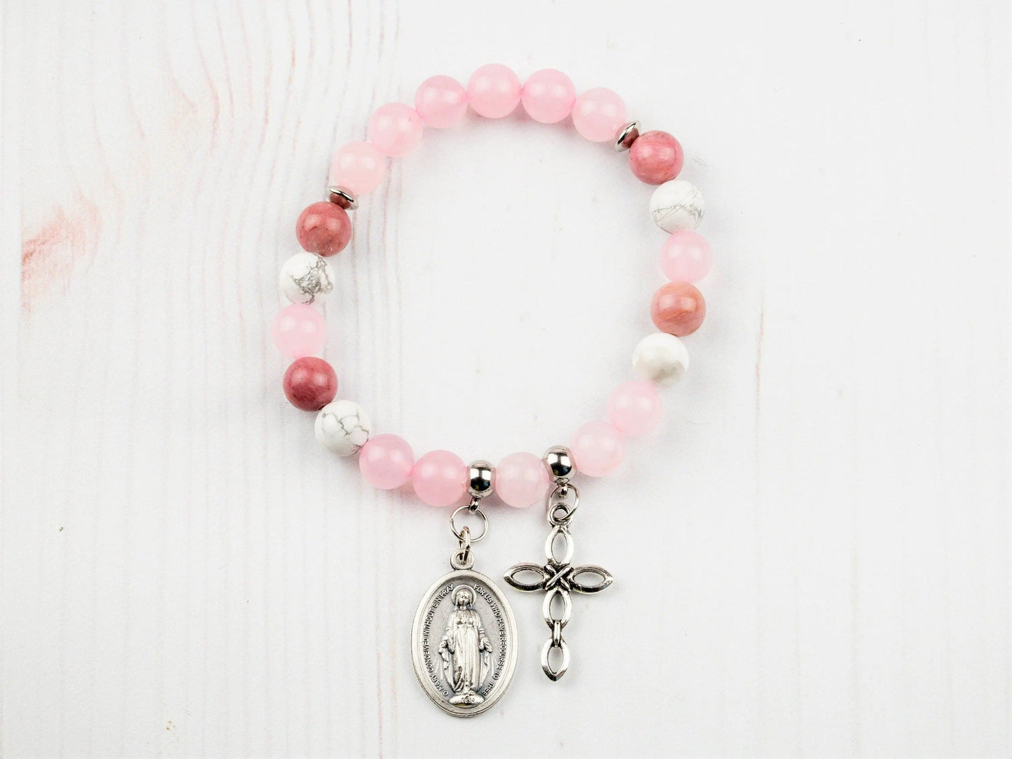 Rosary Bracelet-Morganite Gems