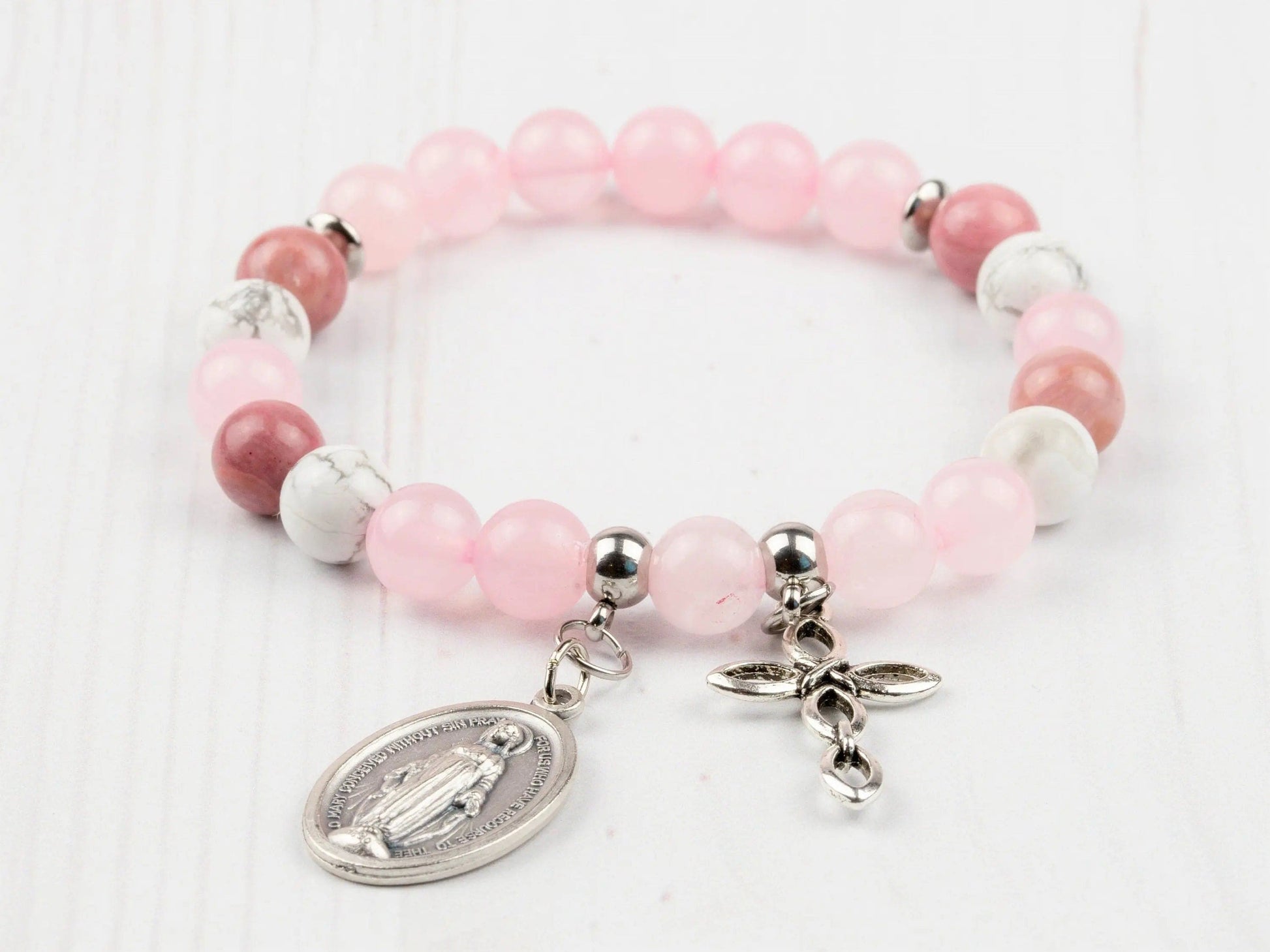 Rosary Bracelet-Morganite Gems