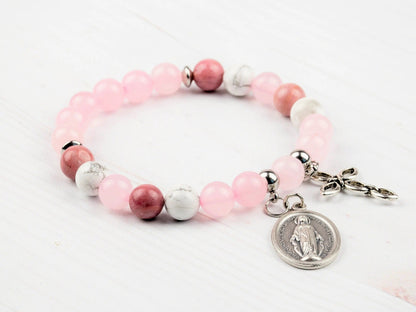 Rosary Bracelet-Morganite Gems