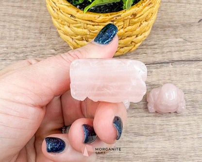 Rose Quartz Fat Belly Buddha Maitreya Carving – A Symbol of Love and Abundance-Morganite Gems