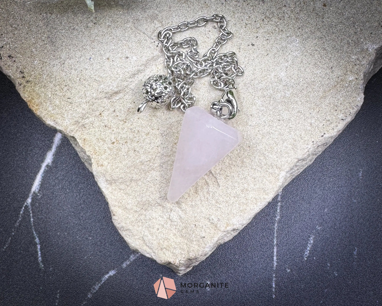 Rose Quartz Pendulum for Love & Heart Chakra Healing - Metaphysical Crystals