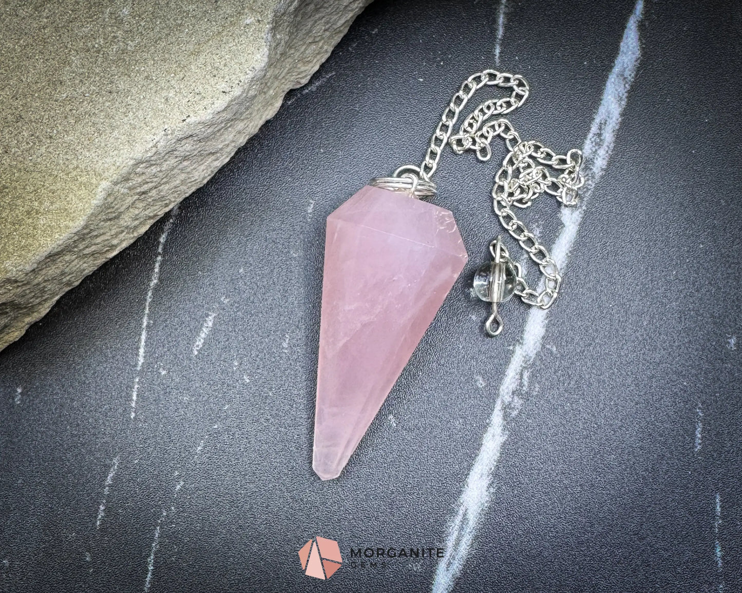 Rose Quartz Pendulum for Love & Heart Chakra Healing - Metaphysical Crystals
