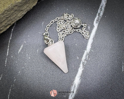 Rose Quartz Pendulum for Love & Heart Chakra Healing - Metaphysical Crystals