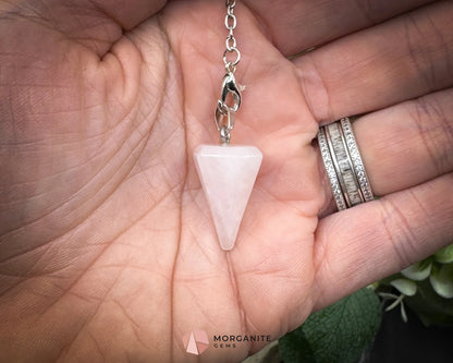 Rose Quartz Pendulum for Love & Heart Chakra Healing - Mini - Metaphysical Crystals