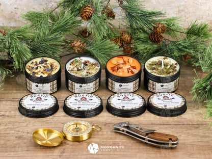 Rustic Candles for Men-Morganite Gems