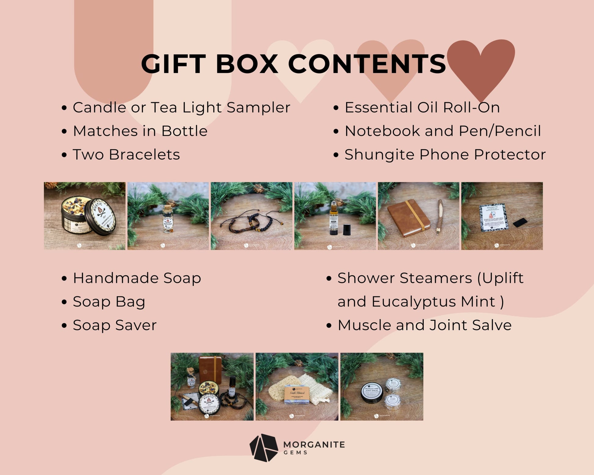 Rustic Gift Box for Men-Morganite Gems