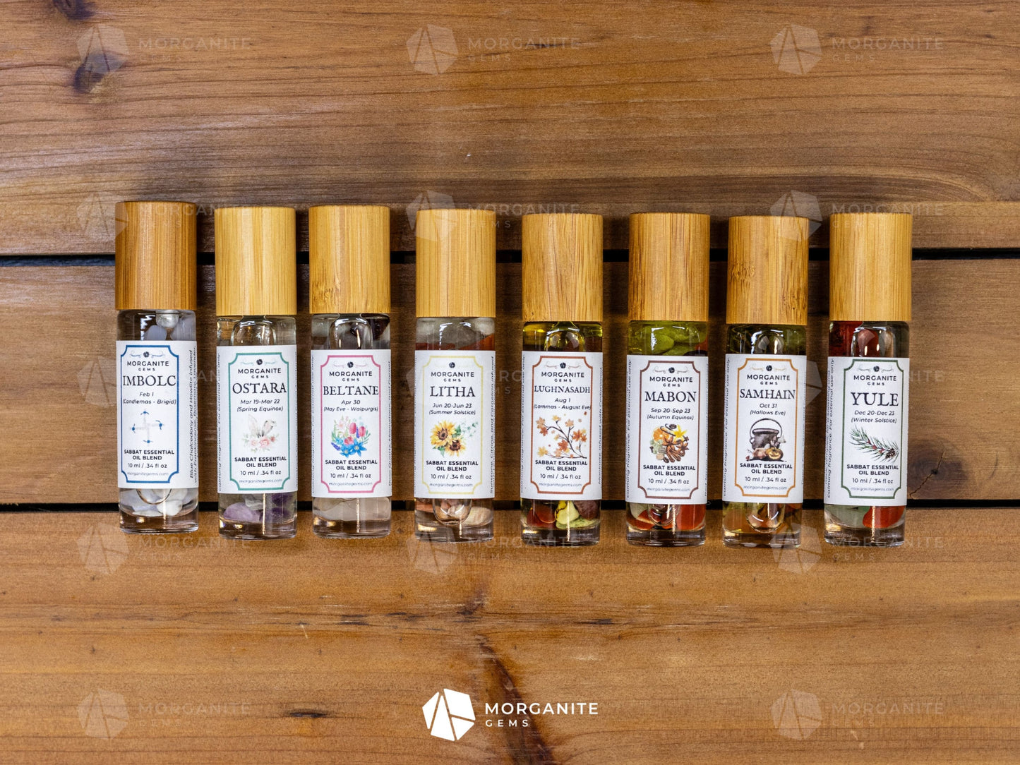 Sabbat Crystal Infused Roll-On Essential Oil Blend-Morganite Gems