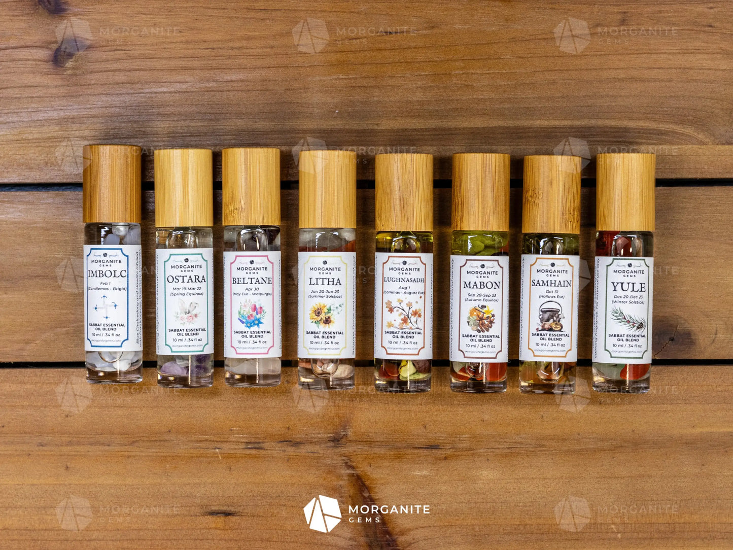 Sabbat Crystal Infused Roll-On Essential Oil Blend-Morganite Gems