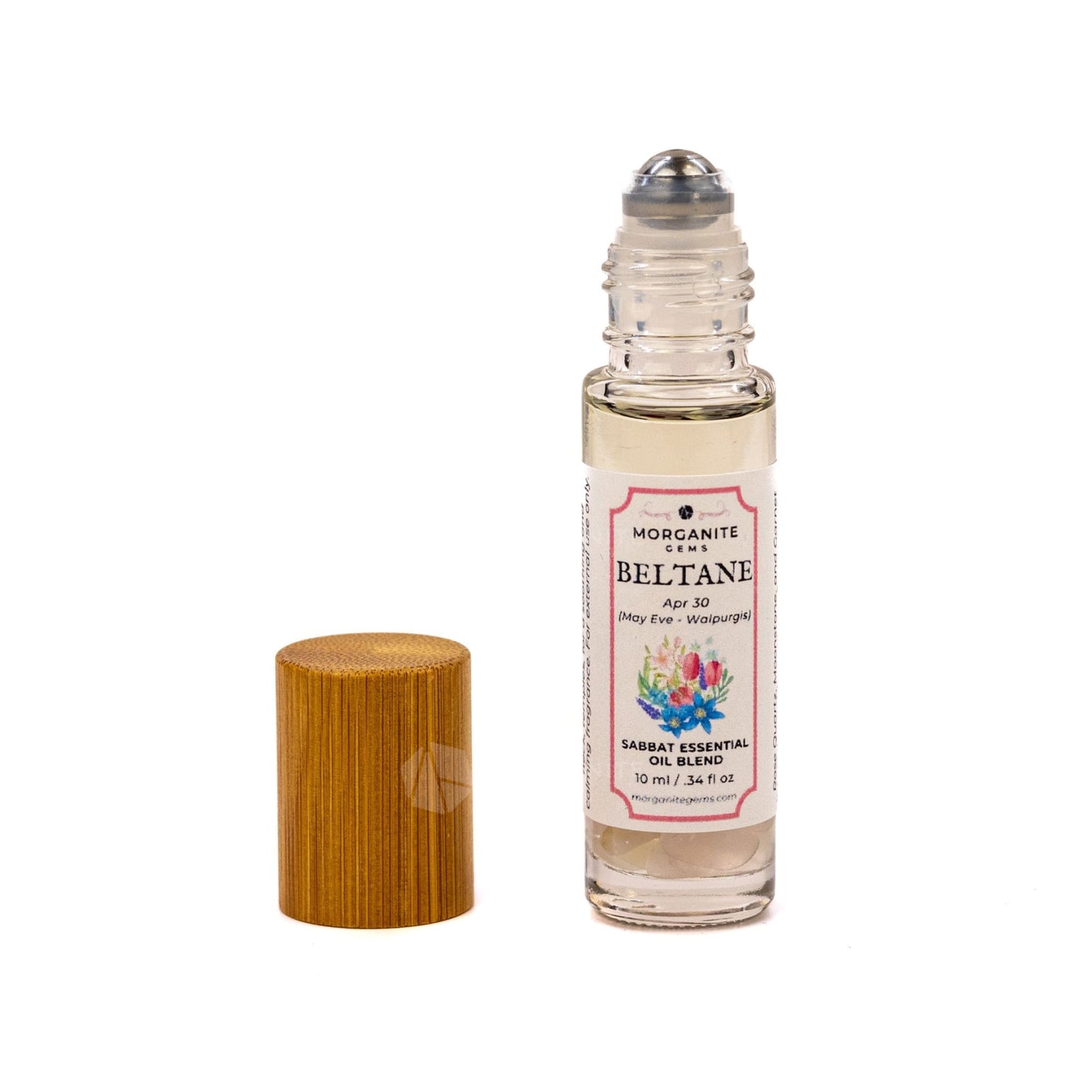 Sabbat Crystal Infused Roll-On Essential Oil Blend-Morganite Gems