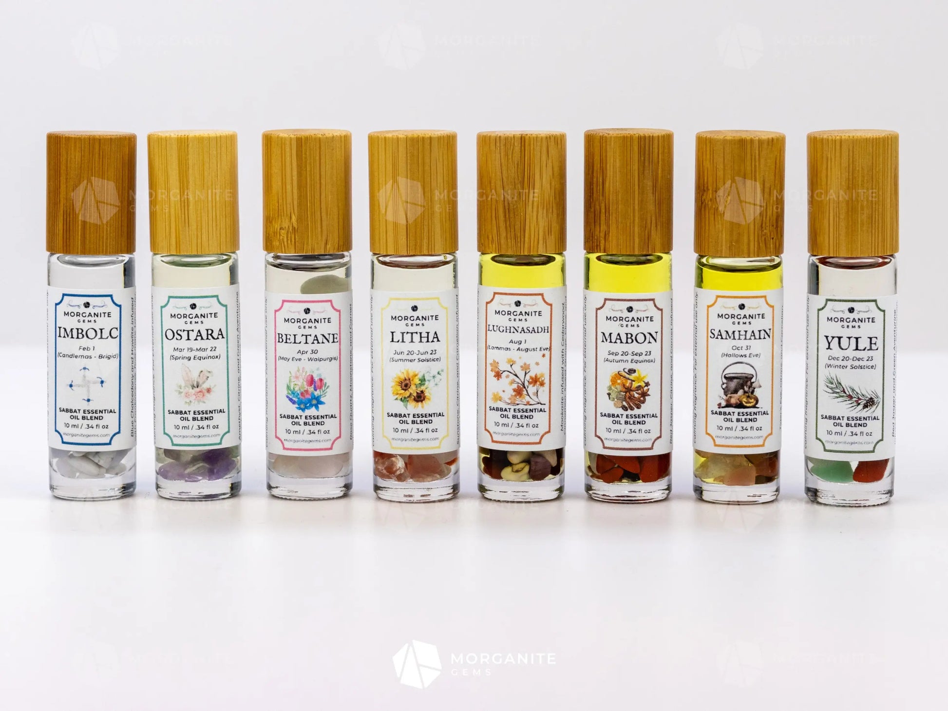 Sabbat Crystal Infused Roll-On Essential Oil Blend-Morganite Gems