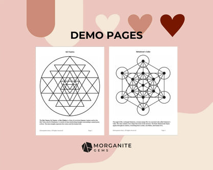 Sacred Geometry | Digital Download | Crystal Grid-Morganite Gems