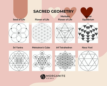 Sacred Geometry | Digital Download | Crystal Grid-Morganite Gems