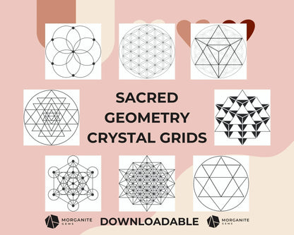 Sacred Geometry | Digital Download | Crystal Grid-Morganite Gems