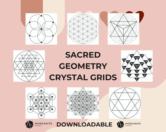 Sacred Geometry | Digital Download | Crystal Grid-Morganite Gems