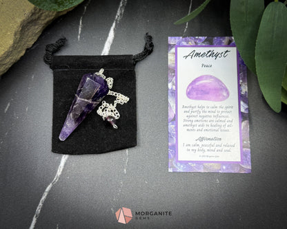 Sagittarius Pendulum Set – Crystal Divination Kit with Zodiac Mat Gift Box & Tools for Intuition Truth & Expansion