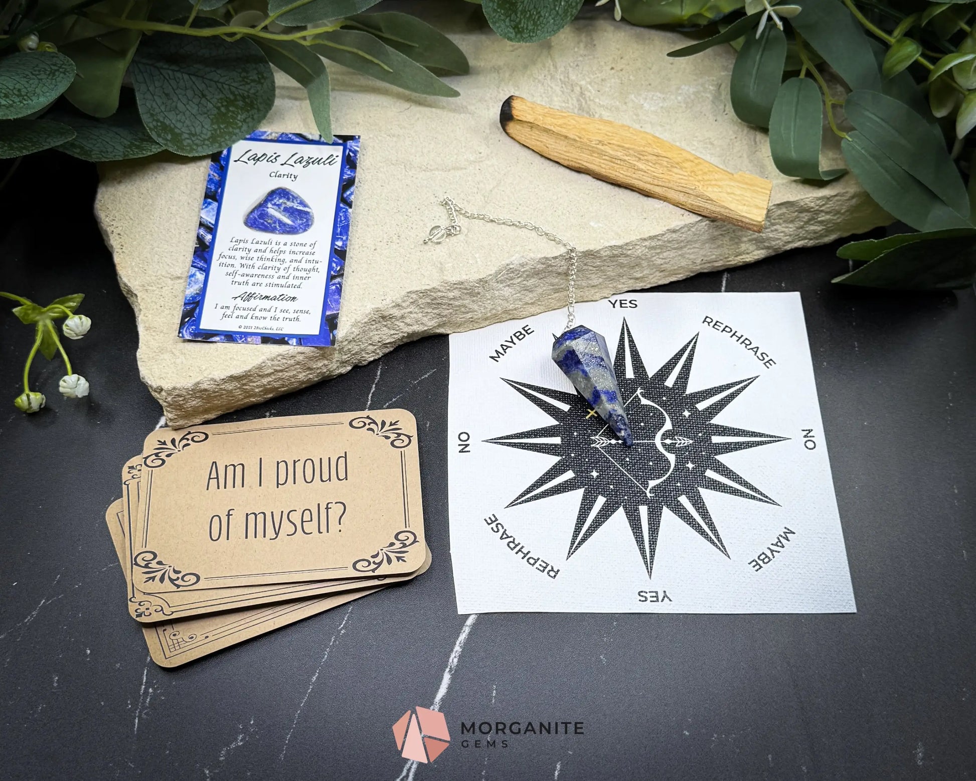 Sagittarius Pendulum Set – Crystal Divination Kit with Zodiac Mat Gift Box & Tools for Intuition Truth & Expansion