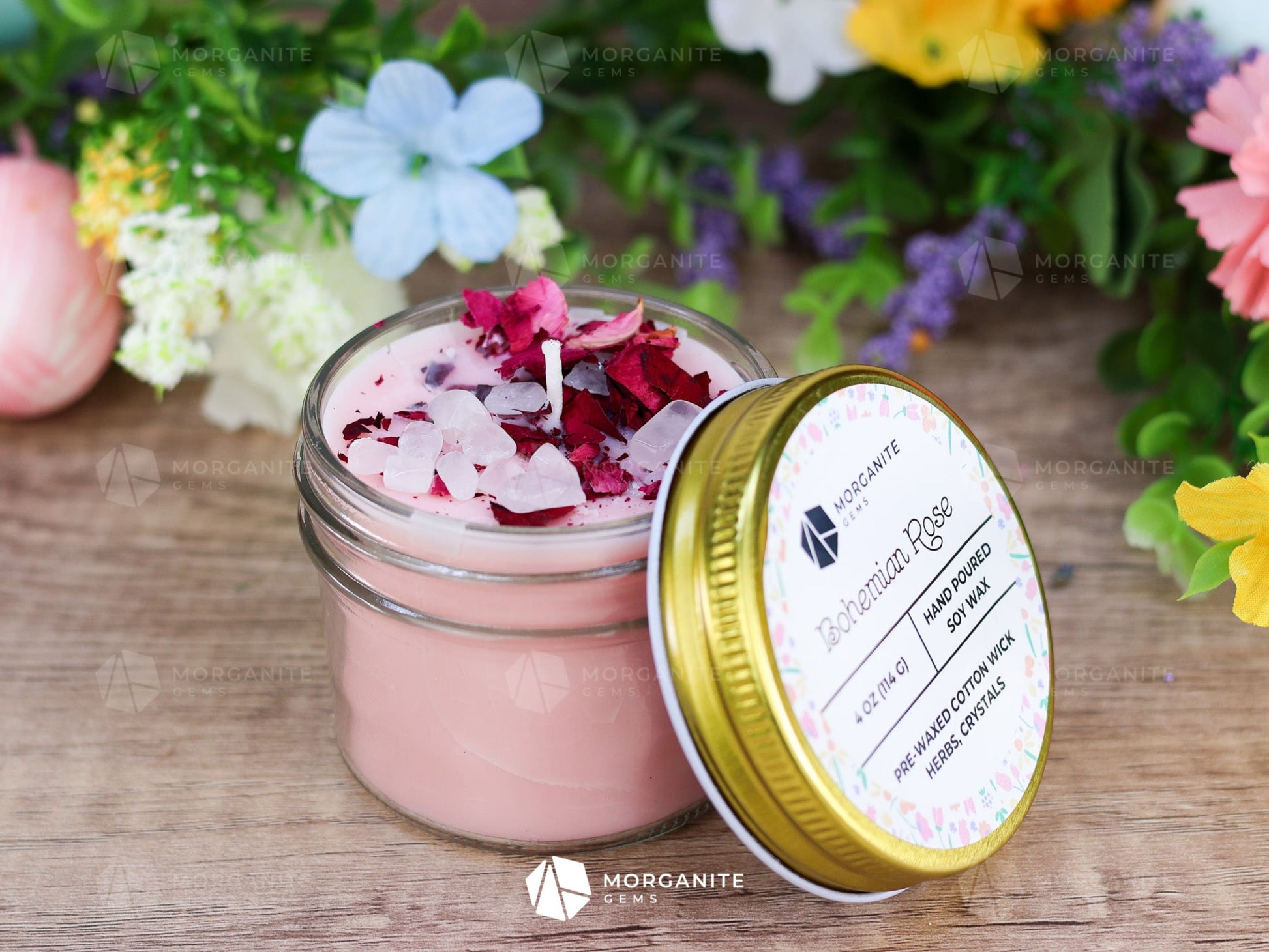 Scented Candles for Spring-Morganite Gems