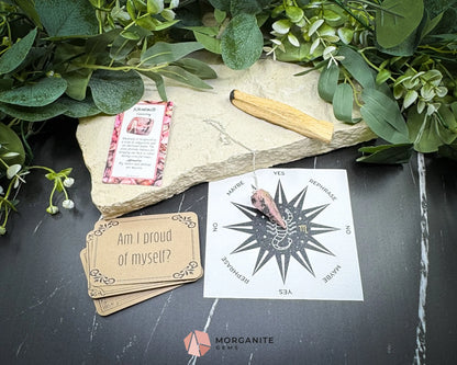 Scorpio Pendulum Set – Crystal Divination Kit with Zodiac Mat Gift Box & Tools for Emotional Strength & Intuition