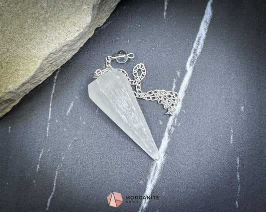 Selenite Pendulum for Cleansing & Intuitive Clarity - Metaphysical Crystals