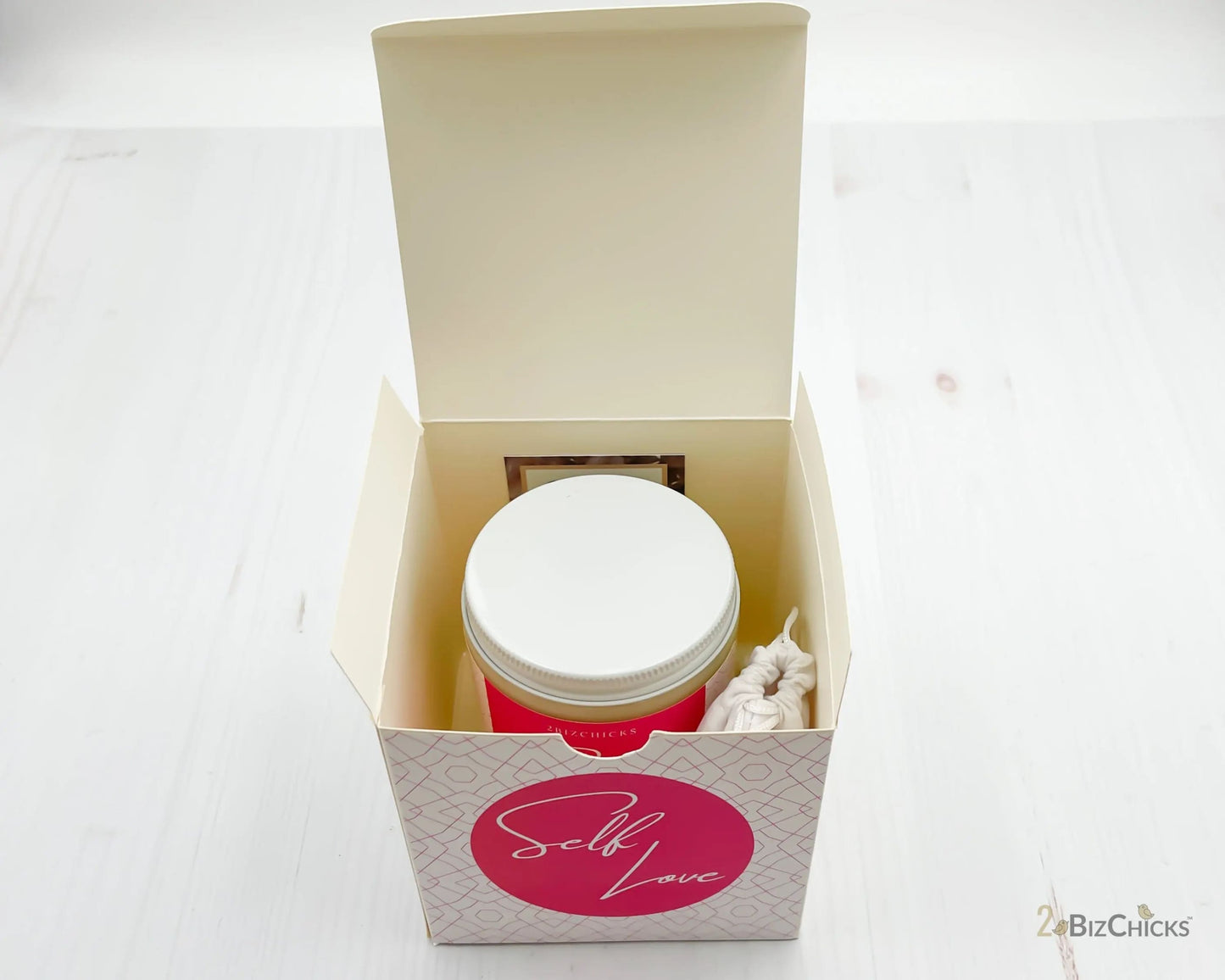 Self Love Scented Candle with Crystal-Morganite Gems