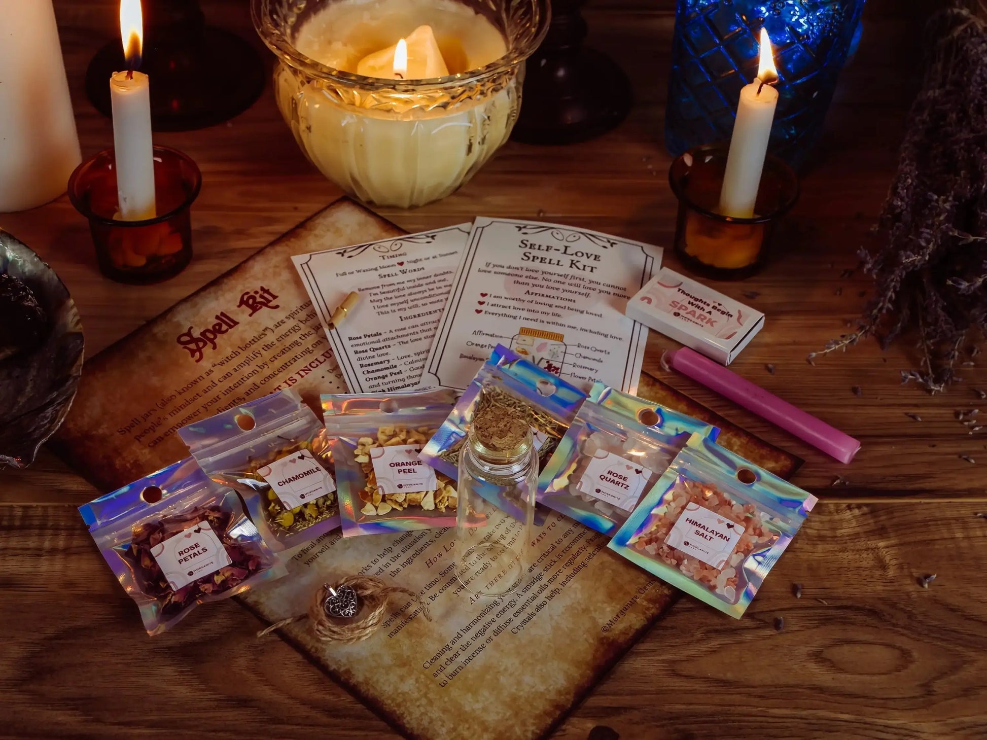 Self-Love Spell Jar Kit-Morganite Gems