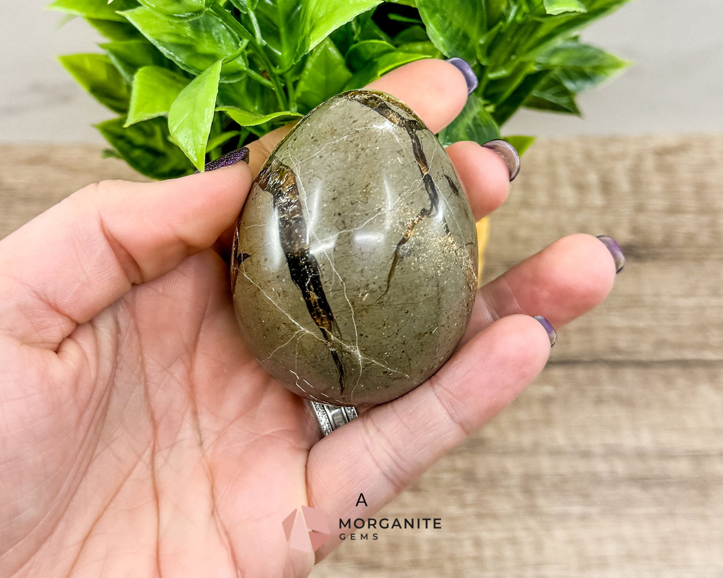 Septarian Dragon Egg (Brown Aragonite) – 4 Unique 2.5 Inch Eggs with Stand, 200g-250g-Morganite Gems